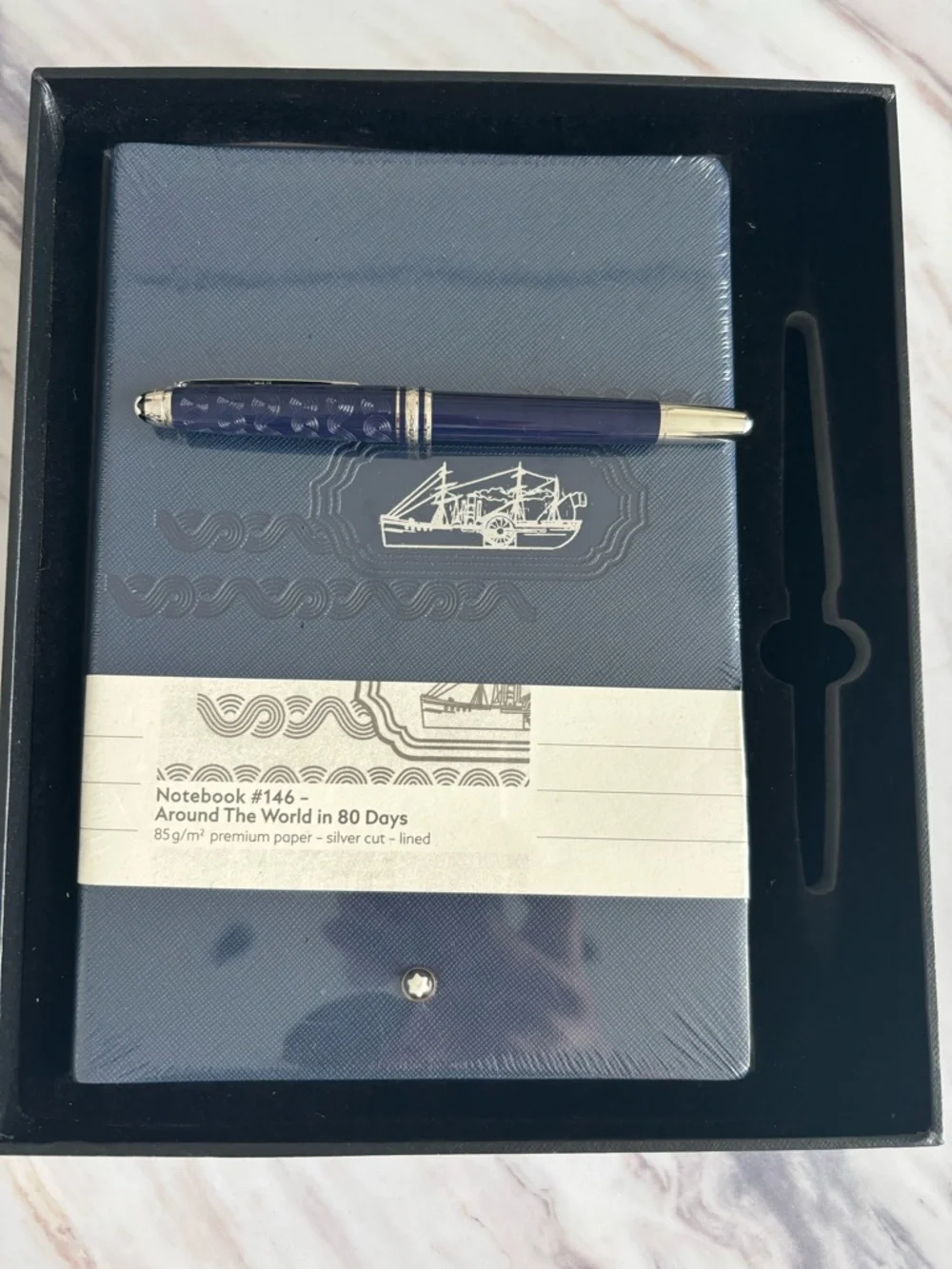Montblanc Fountain Pen, Signing Pen, and Notebook Set